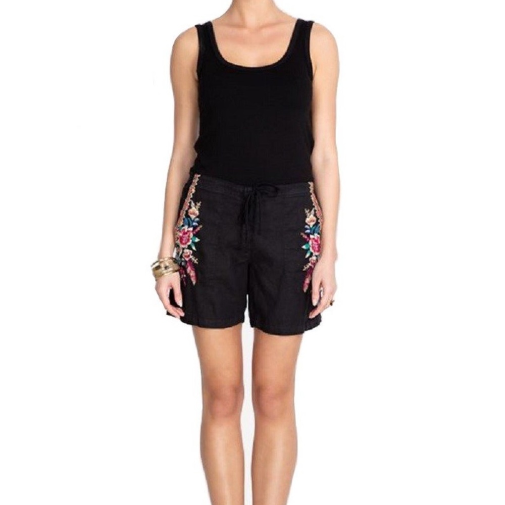 Johnny Was Imani Linen Shorts